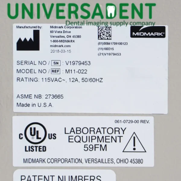 Midmark M11 Ultraclave Automatic Sterilizer